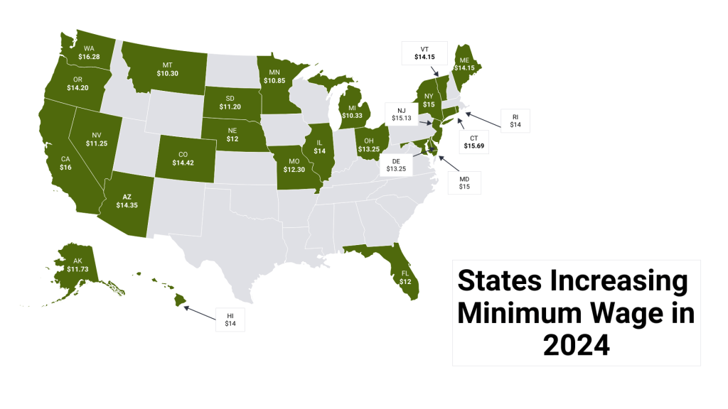 2024 minimum wage map
